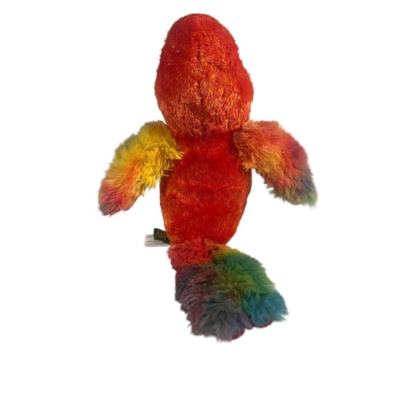Wild Republic Parrot Bird Plush Gem Heart On Chest Colorful Toy 8 1/4” Tall - Picture 13 of 14